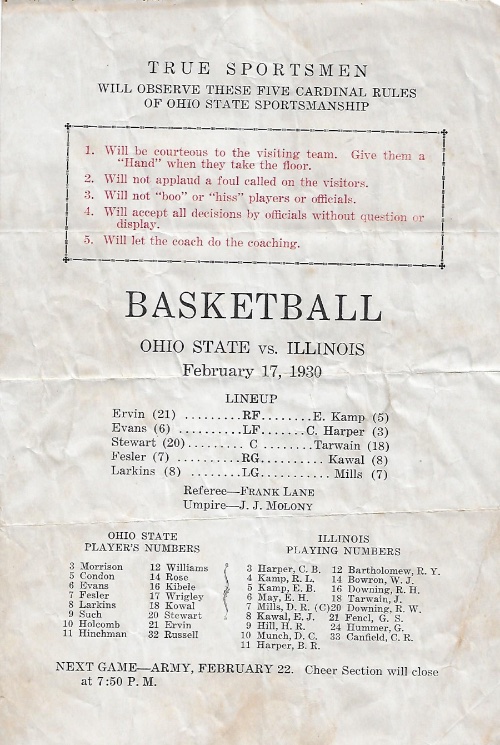 1930 Ohio State v. Illinois