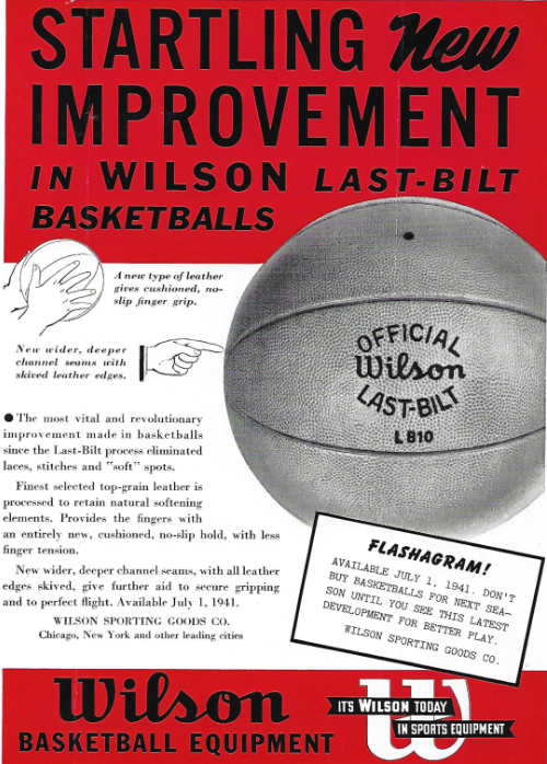 1941 Wilson Basketball Ad